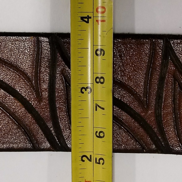 Distressed Genuine Leather Solid Brass Belt - Picture 8 of 8